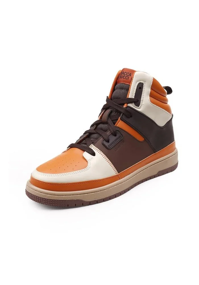 Bacca Bucci Caramel Gourmet Collection: High-Top Sneakers Inspired by Dessert Indulgence for Men | Best Price UAE